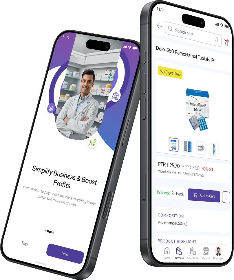 Hero illustration showing pharmacy distribution